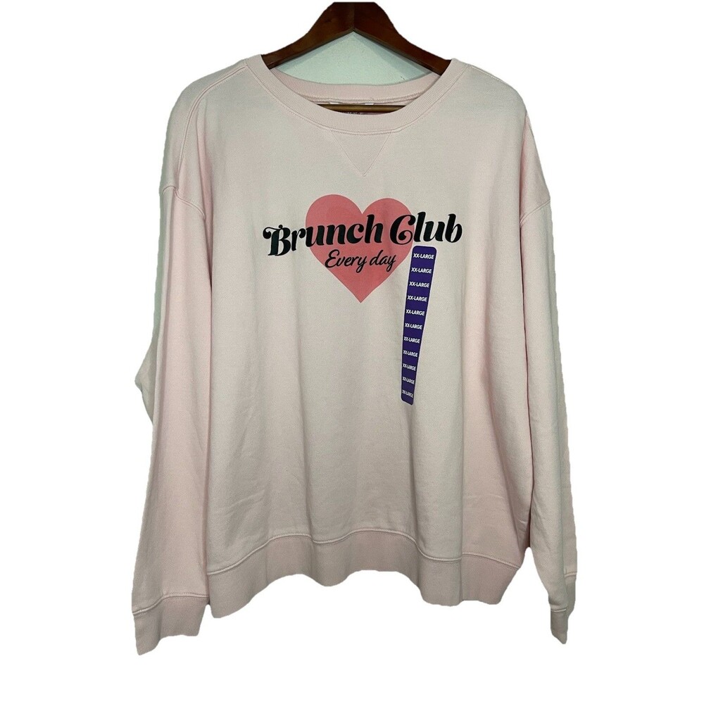 Wildfox Brunch Club Everyday Pink Sweatshirt